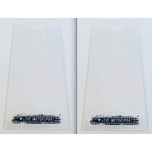 LoveMotorsport 2 x große Plastik-Ticket-Hülle für F1 MotoGP WRC Le Mans 22 x 10 cm