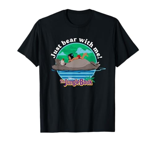 T-shirt Le Livre de la Jungle Just Bear With Me en coton col rond pour fan de Disney