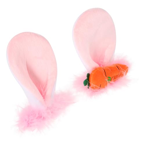 FUNOMOCYA 2pcs Bunny Ears for Motorcycle Trendy Funny Cover Plush Rabbit Ear for Women