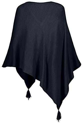 Ulla-Popken-Damen-grosse-Groessen-Uebergroessen-Plus-Size-Poncho-Zipfelsaum-Quasten-Oversized-weicher-Strick-796210