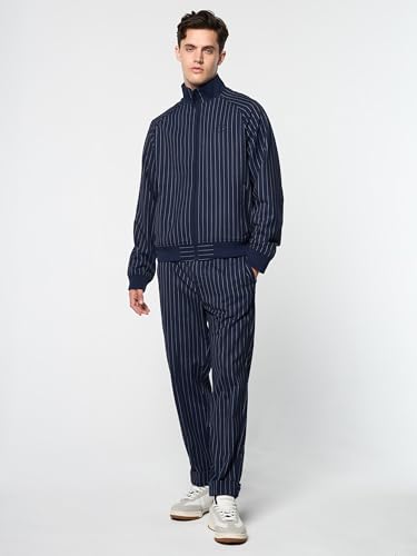 Sergio Tacchini Men's Gessato Suiting Track Jacket- Maritime Blue2