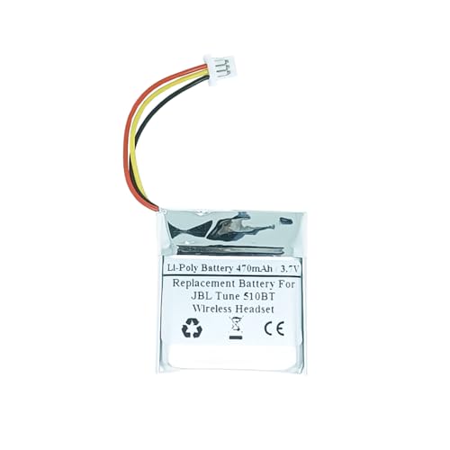 Batteria di ricambio 470 mAh 3,7 V per cuffie wireless JBL Tune 510BT, JBL 603028, JBL 02-553-3494