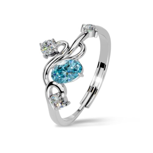 Image of Miss Highness 925 Silver Solitaire Adjustable Ring for Women & Girls | Trendy Design | Silver Jewellery With Authenticity Certificate | Gift for Girlfriend Wife | Casual Wear Ring