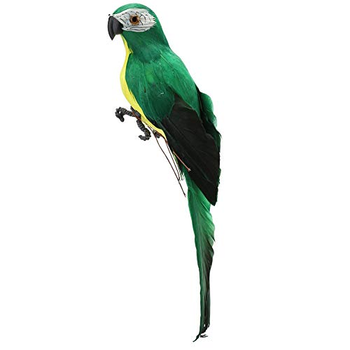 akaddy Foam Feather Artificial Parrot Imitation Bird Model Ornament for DIY Crafts Decoration Home Garden Wedding Party (Green)