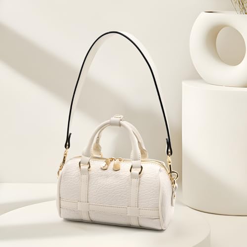 Sangle de sac en cuir véritable blanc LJCZKA pour anse sous le bras