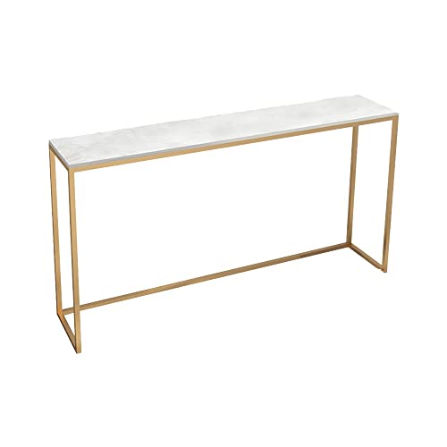 AHRITA Tables Basse Table Console en marbre, Table d'entrée, Table Basse avec Cadre en métal, Table de canapé for Couloir, Table de Meubles de Hall