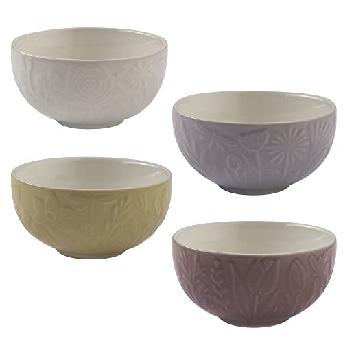 Mason Cash in The Meadow Preparation Bowls 10cm, Pink,yellow, 175ml