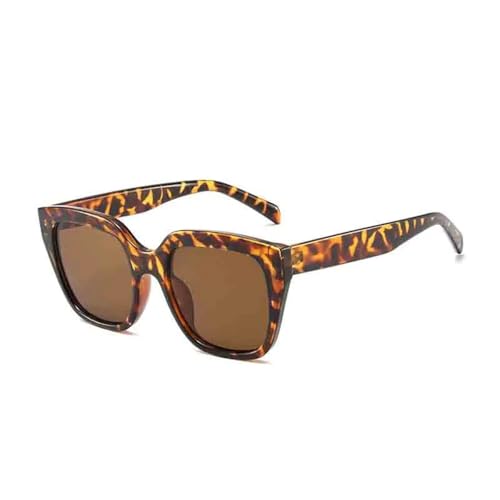 Lunettes de soleil pour femme marron léopard avec verres de protection UV400