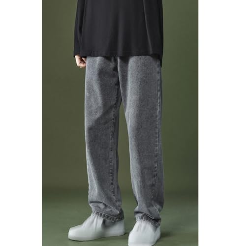 Mens Spring Autumn Straight Leg Jeans Regular Fit Lightweight Trousers Casual Loose Vintage Jean Pants2