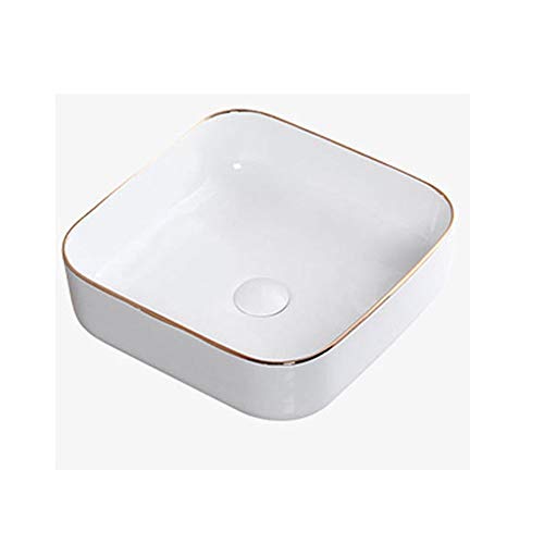Lavabo de la salle de bain simple or art céramique bassin 38x13cm