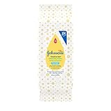 Johnson's Head-to-Toe Gentle Baby Cleansing Cloths, Hypoallergenic and Pre-Moistened Baby Bath Wipes, Free of Parabens, Phthalates, Alcohol, Dyes and Soap, 15 ct