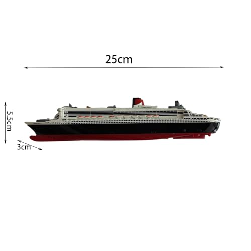 Maquette de Bateau Queen Mary 2, Échelle 1/1400 Paquebot en Alliage Diecast, Modèle de Collection Détaillé & Ornement Miniature, Cadeau Parfait pour Collectionneurs, Décoration Maison Bureau