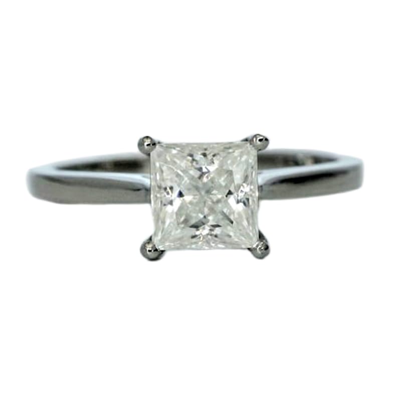 Anneau plaqué argent anti ternissement bague solitaire 925