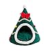 UKKO Letto per Cani Natale Cappello Forma Cat Coperta Coperta Comfort Cuscino Gatto Nido Casa Cat Tappeto Caldo Pet Cane Cuscino Inverno Letto Letto per Piccolo Cane-Green,M 45X 55Cm