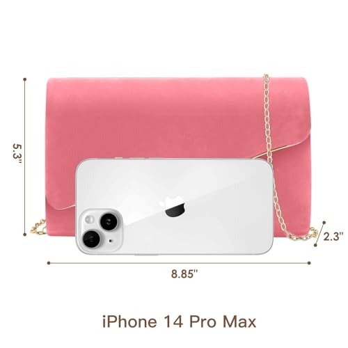 Image of Clutch Purses for Women Evening Bag Faux Suede Formal Party Wedding Cocktail Prom