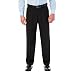 Haggar Men's Mynx Gabardine Hidden Expandable Waist Pleated Dress Pant,Black,36x34