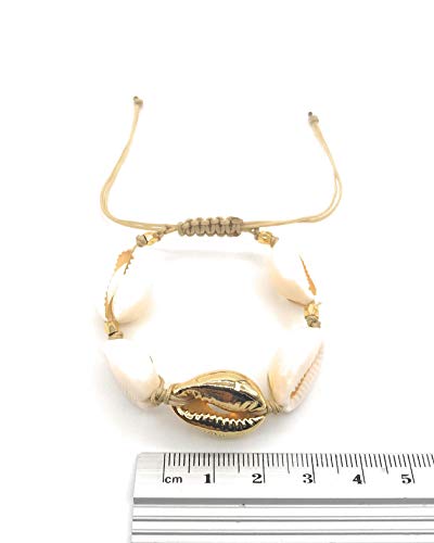 Leslie Boules Fashion Bracelet Natural Cowrie Shell Gold Plated Bead Novelty Jewelry #TOP4