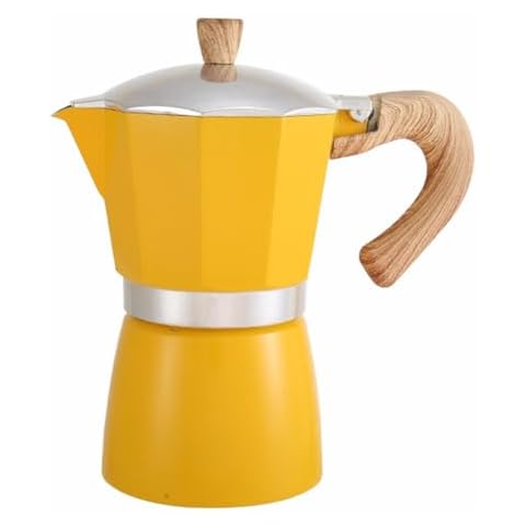 European Style Coffee Pot with Wood Grain Handle Cover