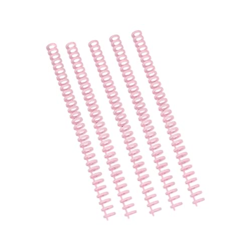 JAMIEKA - 5 unidades, 30 anillos, peine de encuadernación de plástico, 12 mm, 30 agujeros, bocinas de encuadernación para cuaderno recargable, planificador de diario