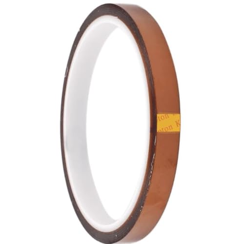 Image of Robocraze 10mm x 33m Kapton Polyimide Tape | Heat Resistant Adhesive Insulation Tape for Electronics, PCB Protection & 3D Printing Applications | High Thermal Resistance, Clean Removal