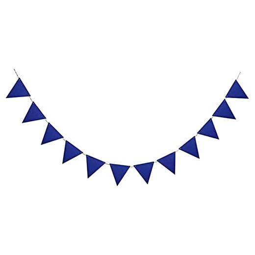 8m 18 flaggor röd orange blå gul vita flaggor fest vacker dekoration barn parti utomhus hänger krans inomhus dekoration (Color : Blue, Size : 8M)