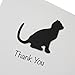 Handmade Black Cat Thank You Cards with matching envelopes | 10 Pack Cat notecards Perfect Pet Gift Greeting | Sitter Walker Groomer Veterinarian Service Guide