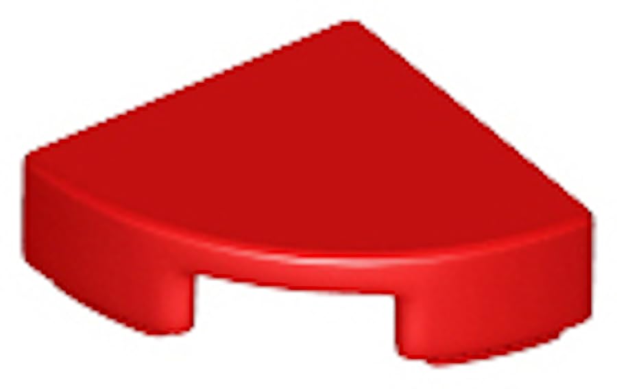LEGO Tile, Round Quarter Circle 1 x 1, Part 25269 (Red, 10, Bricks) โ image 1