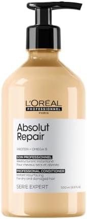 L’Oréal Professionnel Conditioner, With Protein And Gold Quinoa for Dry And Damaged Hair, Serie Expert Absolut Repair
