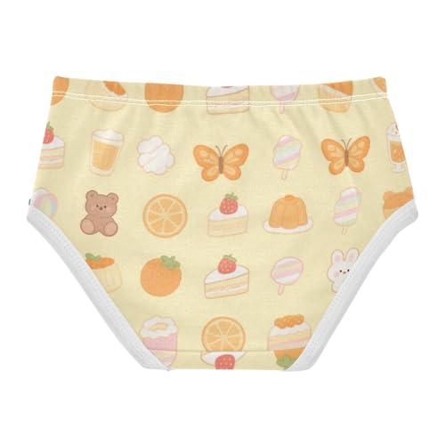 Girls' Underwear Orange Butterfly Toddle Brief Panties 2-8 Years 203007332