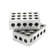 2pcs/Set 25-50-75mm Hardened Steel Blocks 0.005" Precision Matched Machinist 123 Milling Tool 23 Holes 1-2-3" Block Gauge for Testing and Calibration1-2-3 inch no Wrench