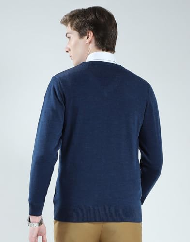 Image of Monte Carlo Men's Regular Fit Pullover | Solid V Neck Style | Full Sleeves Pull On | Warm & Stylish Winter Fashion Sweater | Winter Sweater for Men's