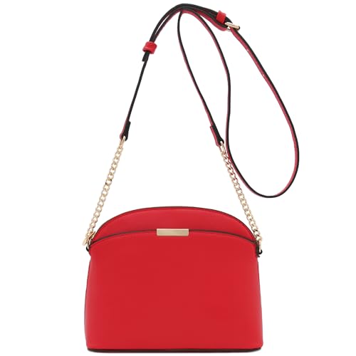 Image of FashionPuzzle Saffiano Small Dome Crossbody bag with Chain Strap