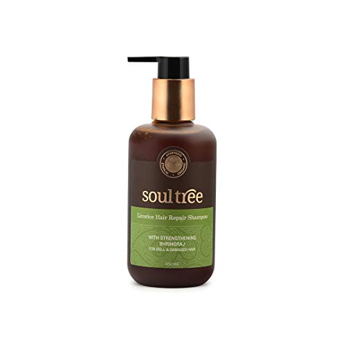 SOULTREE Licorice Repairing Ayurvedic Shampoo & Hibiscus Conditioner - Hair Repair Shampoo That Fights Hair Loss And Nourishes The Scalp - Fights Breakage