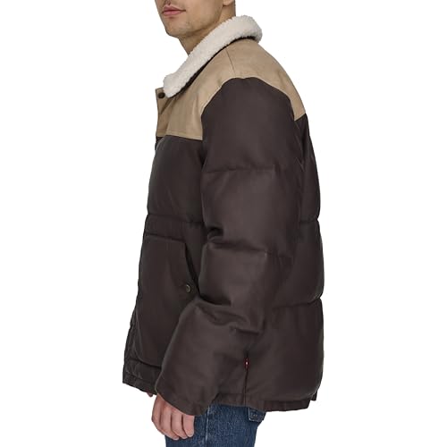 Levi's Men's Out West Mixed Media Puffer Jacket3