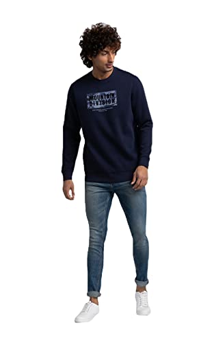 Image of Spykar Men Cotton Round Neck Sweatshirt