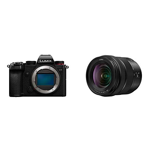 Image of Panasonic LUMIX S5 Full Frame Mirrorless Camera (DC-S5BODY) and LUMIX S 20-60mm F3.5-5.6 L Mount Interchangeable Lens (S-R2060)