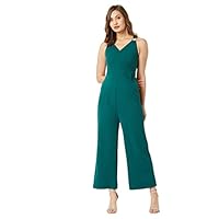 Miss Chase Women’s Green Solid Wrap Jumpsuit