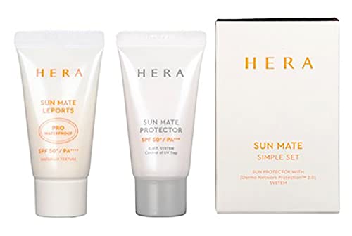 Hera Sun Mate Simple Set 2 Items Miniature (15 ml of Sun Mate Leports SPF 50+,PA++++ / 15 ml of Hera Sun Mate Protector SPF 50+, PA+++)