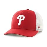 '47 MLB Trucker Snapback Adjustable Hat, Adult One Size Fits All - Philadelphia Phillies, Philadelphia Phillies Red