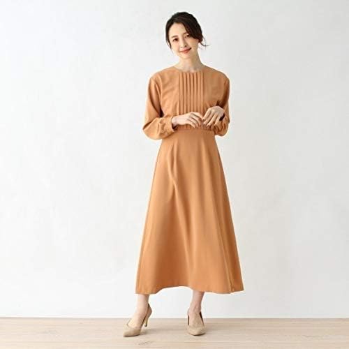 Amazon Co Jp オペークドットクリップ Opaque Clip 42 Ll Web限定サイズ マットサテン調フロントタックフレア ワンピース ライトオレンジ 066 40 L 服 ファッション小物