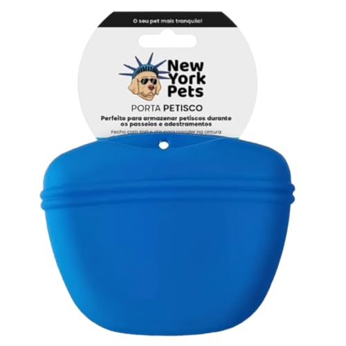 Porta Petisco para Adestramento silicone NYPets com suporte (Azul Escuro)