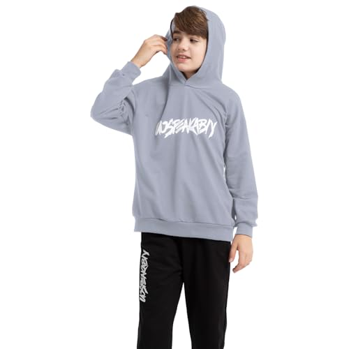 Image of amropi Boy's Tracksuit Pullover Hoodie Jogging Pants Set 2 Pieces Sweatsuit for 2-17 Years