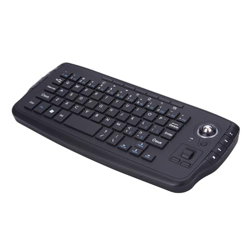 GMBYLBY Clavier sans Fil À 2 4 GHz avec Fonction Fonction Souris Trackball Rétro-éclairé pour Les Salles Conférence Les Centres Médias