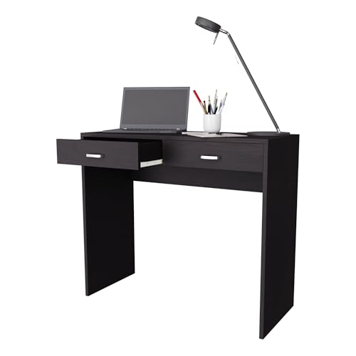 Image of VIKI Engineered Wood Computer Table, Study Table, Desks with 2 Drawers for Adults /Students, Office Home | TEZU | Wenge, 80W x 75H x 40D | 1 Year Warranty