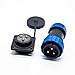 SP29 Series Waterproof Aviation Connector 3 Pin - Straight Solder Type Male Plug & Female 4-Hole Flange Socket, IP-Rated for Outdoor & Industrial Use