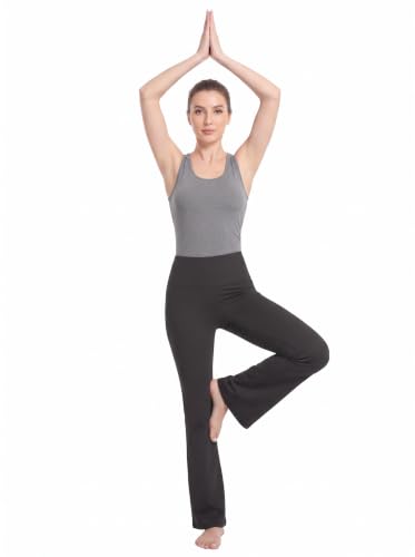 Image of BUBBLELIME Women Out Pockets High Waist Bootlegs Tummy Control Yoga Flared