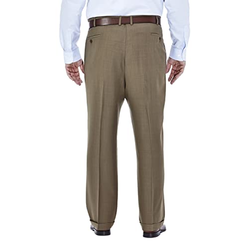 Haggar Men's Big and Tall Eclo Classic Fit Dress Pants Flat Front and Pleated Front3