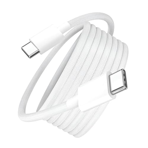 Image of Original Fast Cable Type-C to Type-C Cable 60W Fast Charging, 480Mbps Data, Nylon Braided| For Smartphone Tablet iPhone iPad Laptop MacBook Samsung S25 /S24 /Flip (1M)