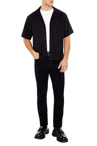 Forever 21 Men's Boxy Cropped Boucle Shirt2