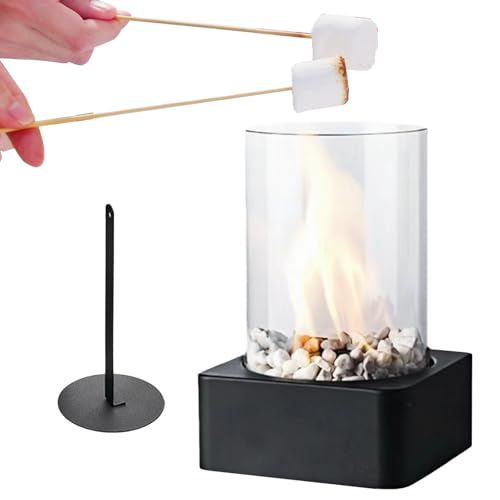 Cheminée De Table À L'éthanol, Lampe De Cheminée Décorative Portable Atmosphérique, pour Table De Nuit, Chambre, Maison, Fêtes d'anniversaire, Pendaison De Crémaillère, Décor Intérieur
